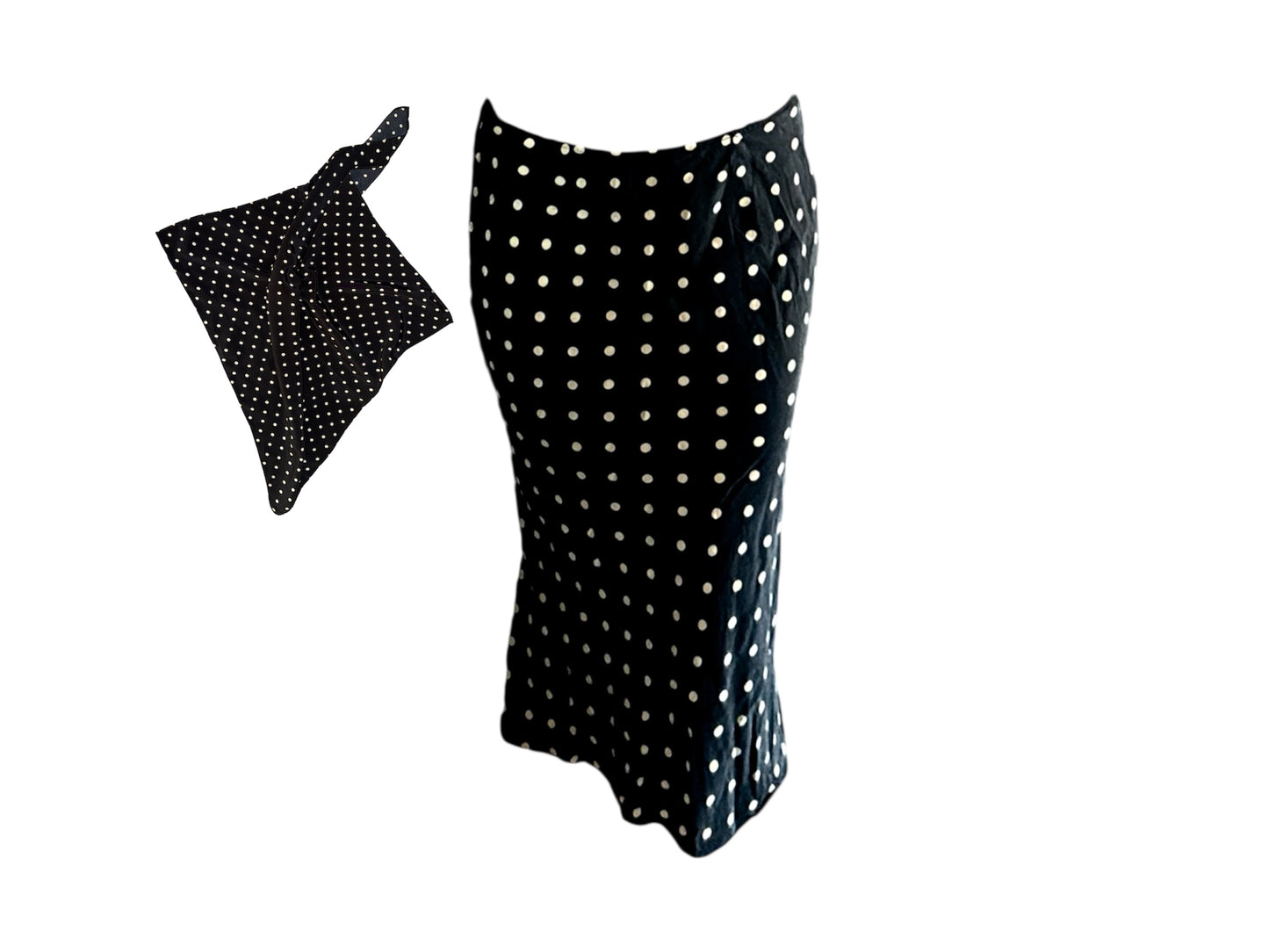 polka dot skirt and bandana